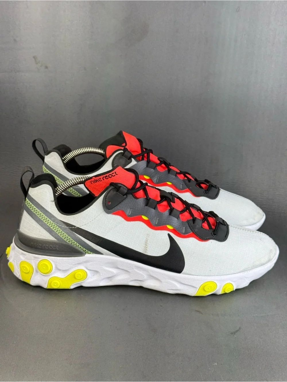 Nike React Element 55 SE 'Platinum Crimson' athletic sneaker shoes mens 11.5